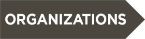 A brown arrow pointing to the right with the word Organization written in it