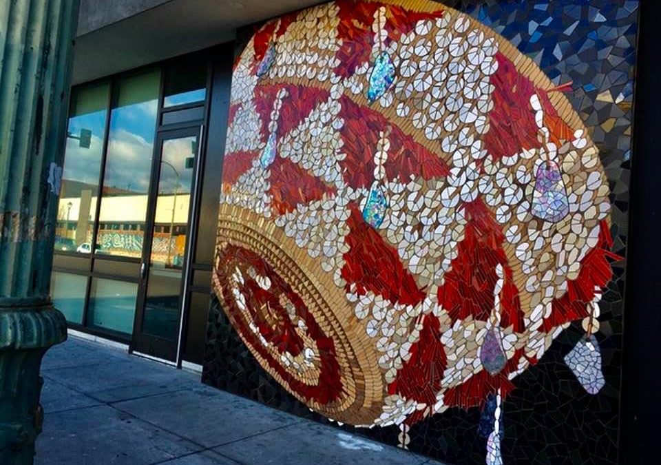 Linda Yamane’s Basket Transformed into a Striking Mosaic Mural