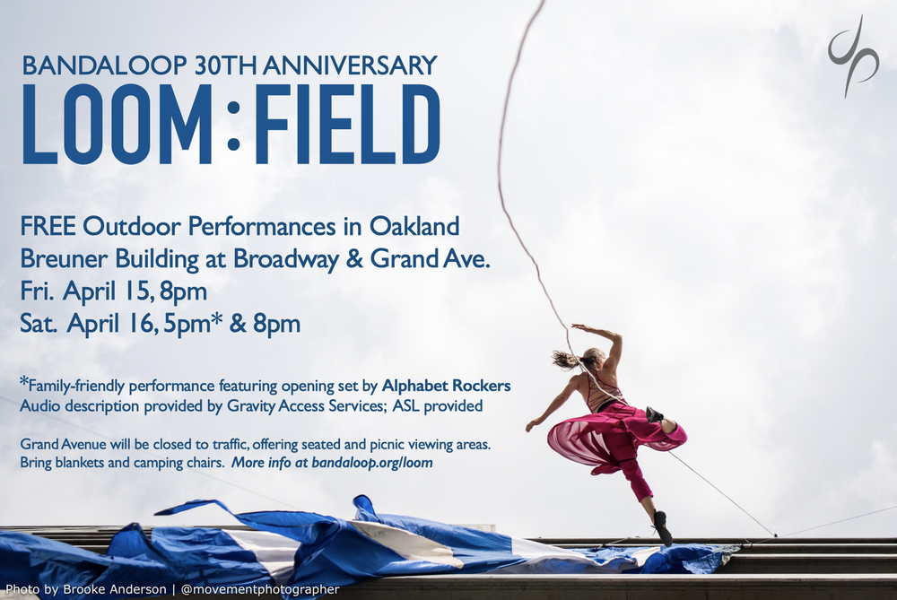 promotional announcement for bandaloop performance